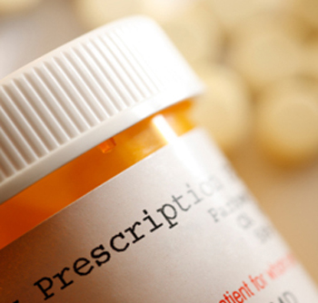 close up of a prescription pill bottle